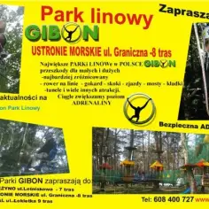 Park linowy Gibon Ustronie Morskie - atrakcje, ceny biletów, godziny otwarcia