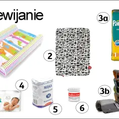 Ile pampersów do szpitala dla noworodka? Na zdjęciu widać paczkę Pampers newbaby (43 szt.), chusteczki nawilżane i inne akcesoria do przewijania.