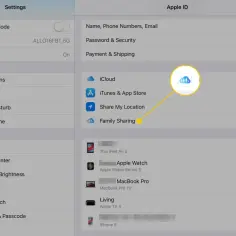 Ustawienia Apple ID, sekcja Family Sharing. Tu znajdziesz opcje jak wylogować się z Family Link.