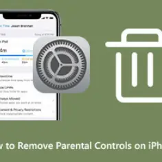Jak zdjąć kontrolę rodzicielską z telefonu iPhone? Ikona ustawień i kosza sugerują usunięcie ograniczeń.