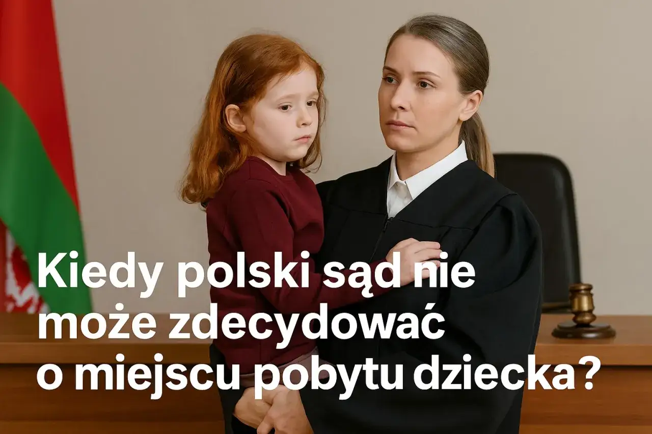 Sędzia trzyma dziecko. Kiedy polski sąd nie może zdecydować o miejscu pobytu dziecka?